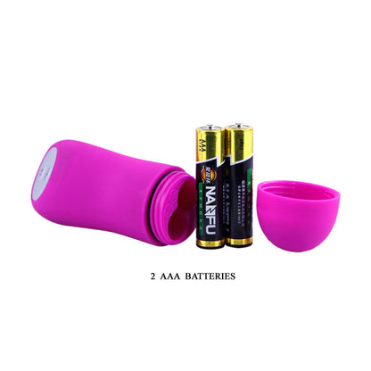 BAILE lilac clitoral stimulator with butterfly design and remote control, featuring 12 speed settings.