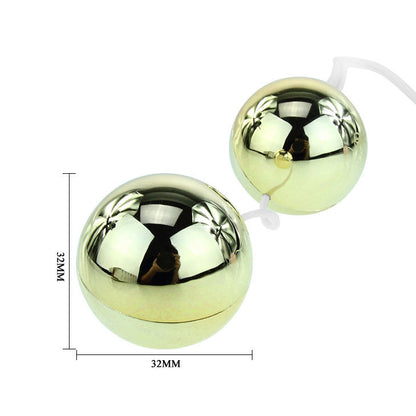 Bolas chinas doradas de la marca BAILE STIMULATING, vibrador para ejercicios de Kegel y fortalecimiento del suelo pélvico.
