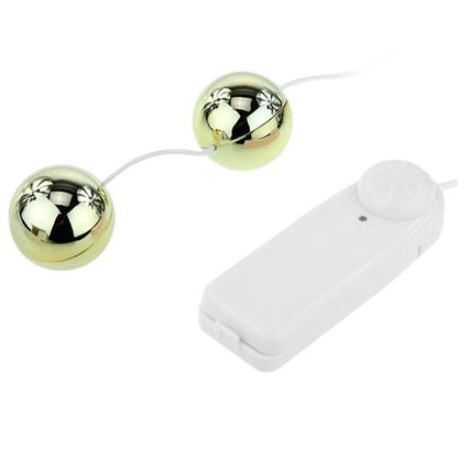 Bolas chinas doradas de la marca BAILE STIMULATING, vibrador para entrenamiento y estimulación íntima.