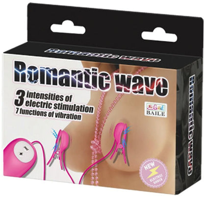 Vibrador Fucsia BAILE Romantic Wave Pizas con vibración y electroshock, estimulador sensual de la marca BAILE STIMULATING.