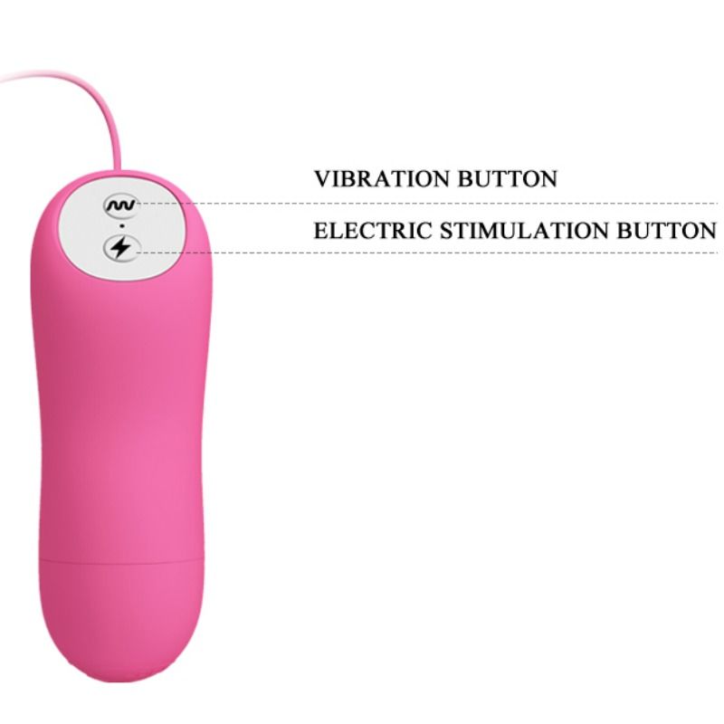 Vibrador rosa BAILE ROMANTIC WAVE PIZAS con vibración y electroshock, estimulador de la marca BAILE STIMULATING.