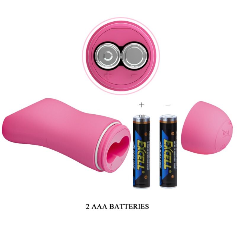Vibrador rosa BAILE ROMANTIC WAVE PIZAS con vibración y electroshock, estimulador de la marca BAILE STIMULATING.