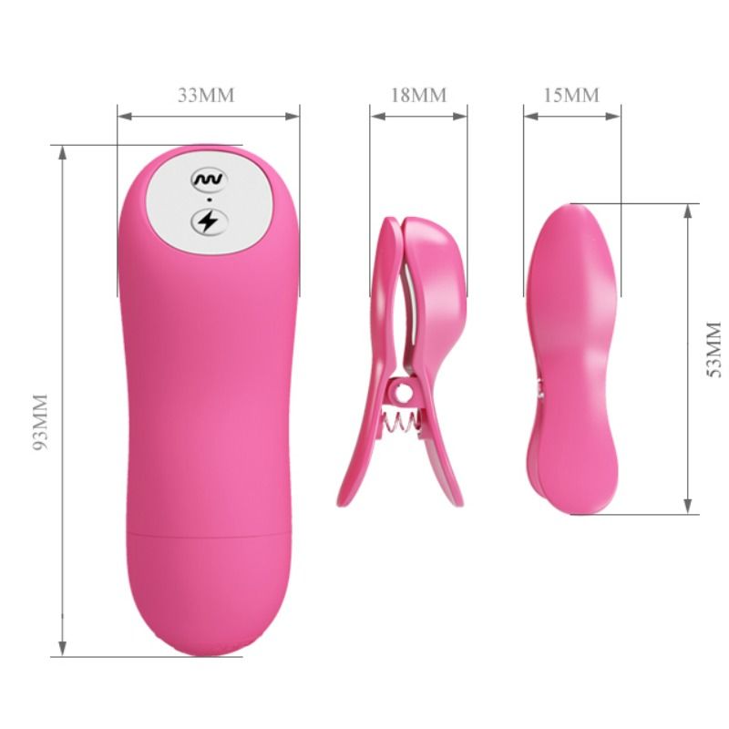 Vibrador Fucsia BAILE Romantic Wave Pizas con vibración y electroshock, estimulador de placer de la marca BAILE STIMULATING.