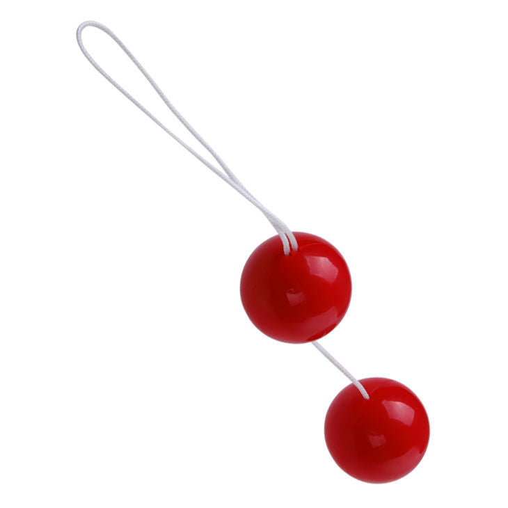 BAILE unisex pink twins balls for pelvic floor stimulation, showcasing a smooth design and ergonomic shape.