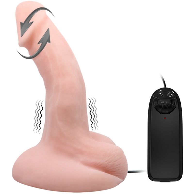 Dildo BAILE Arbitrariness de BAILE VIBRATORS con funciones de vibración y rotación, diseñado para placer y estimulación.