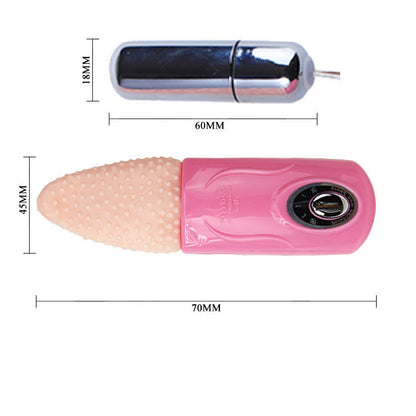BAILE LENGUA MASAJEADORA 3V in soft silicone, featuring a curved design and textured surface for enhanced stimulation.