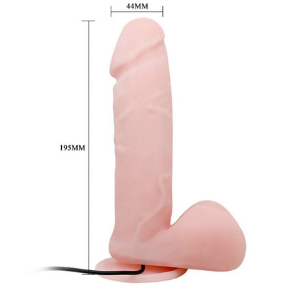 Dildo realista con vibración de la marca BAILE VIBRATORS, diseño detallado y control de vibraciones para placer íntimo.
