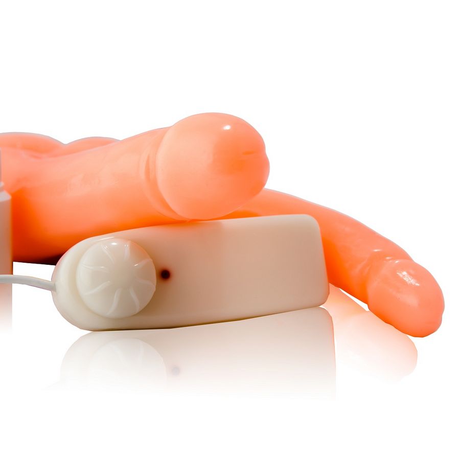 Vibrador BAILE con pene realista doble penetración, diseño detallado y textura suave para placer íntimo.