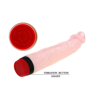 BAILE Rockin Dong Pene Cyber Skin I, a realistic silicone vibrator with lifelike details and textured surface.