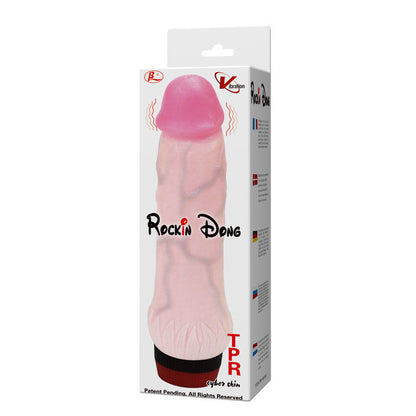 BAILE ROCKIN DONG PENE CYBER SKIN II, realistic design, flexible shaft, and textured surface for enhanced pleasure.