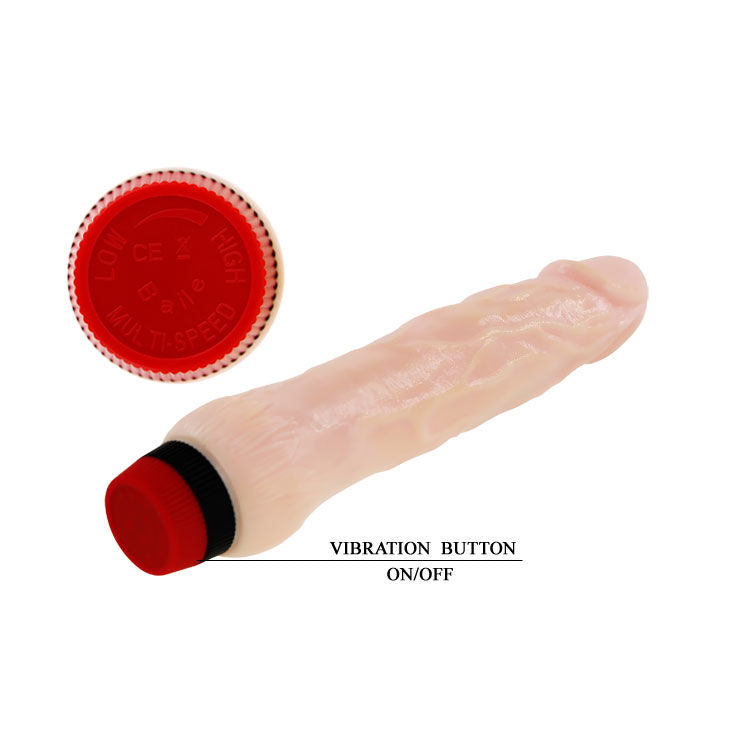 BAILE ROCKIN DONG PENE CYBER SKIN II realistic vibrator with textured surface and flexible design for enhanced pleasure.