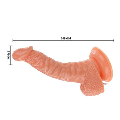 Realistic rotating dong from BAILE VIBRATORS, featuring lifelike details and a textured surface for enhanced pleasure.