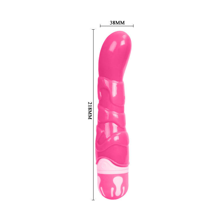 Vibrador realista rosa de 21.8 cm de la marca BAILE VIBRATORS, con forma y detalles que imitan un pene humano.