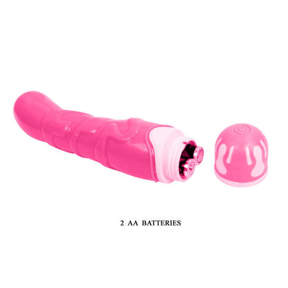 Vibrador realista rosa de 21,8 cm de la marca BAILE VIBRATORS, con diseño detallado y textura suave para placer.