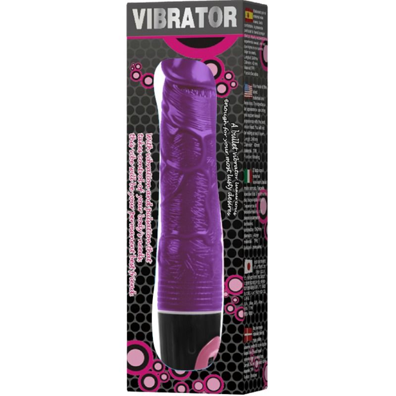 Vibrador multivelocidad lila de la marca BAILE VIBRATORS, diseñado para placer y confort.