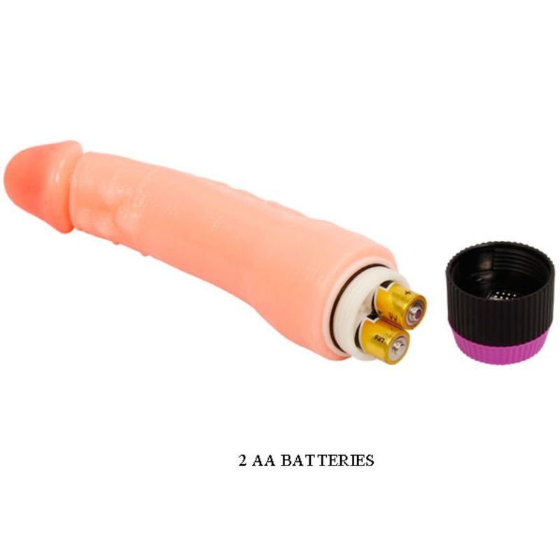 Vibrador realista flexible de 24 cm de la marca BAILE VIBRATORS, con textura natural y diseño ergonómico para placer.