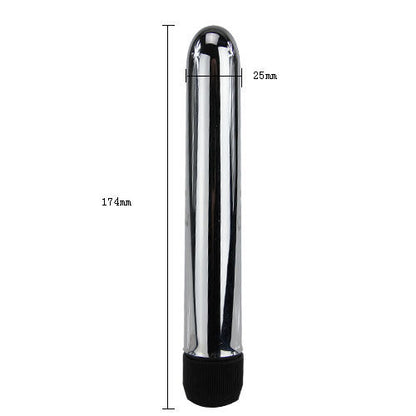 Vibrador metálico BAILE VIBRATORS en forma de vibrador que parece estar en vuelo, diseño elegante y moderno para placer personal.