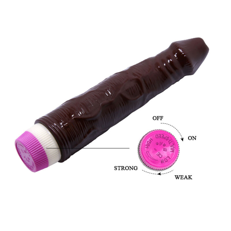 BALL - WAVES OF PLEASURE VIBRADOR 23 CM MARRÓ