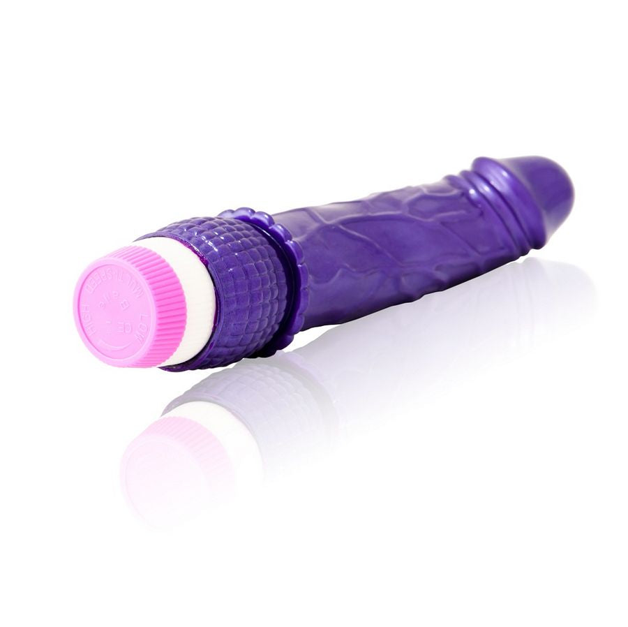 Vibrador BAILE Waves of Pleasure de 23 cm en color morado, diseñado para estimulación intensa y placer.