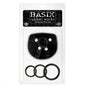 BASIX universal rubber harness displayed on a neutral background, showcasing its adjustable straps and durable material.