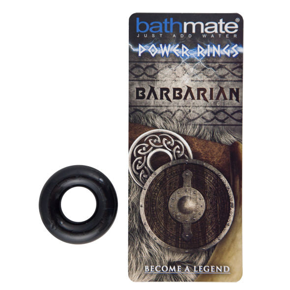Anillo para pene BATHMATE Barbarian negro, de silicona resistente, con diseño ajustado para mayor comodidad y rendimiento.