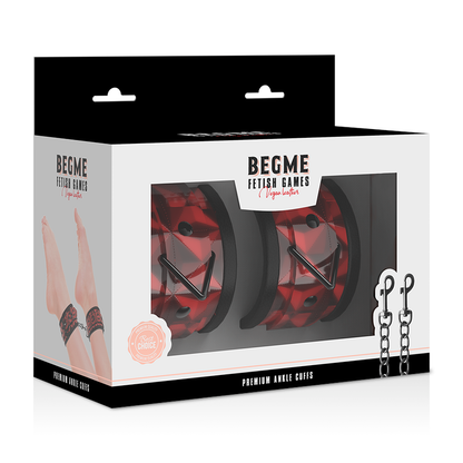 Esposas para tobillos BEGME RED EDITION con forro de neopreno, accesorio de restricción y entrenamiento para adultos.