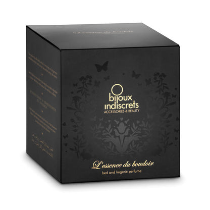 BIJOUX Esencia de Boudoir 100ml fabric softener with elegant bottle and floral design for fresh linens.