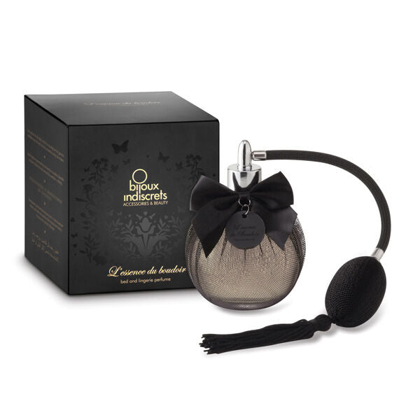 BIJOUX Esencia de Boudoir 100 ml fabric softener bottle with elegant design, perfect for freshening sheets.