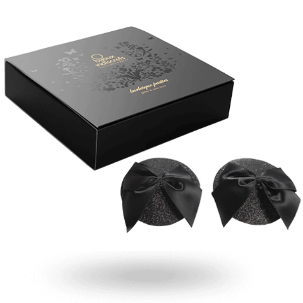 Brilliant BIJOUX Burlesque pasties with bow detail, designed for a glamorous look in burlesque performances.