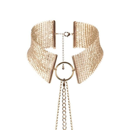 Collar metálico dorado de la colección DÉSIR MÉTALLIQUE de BIJOUX DESIRE METALLIQUE, con acabado brillante y diseño elegante.