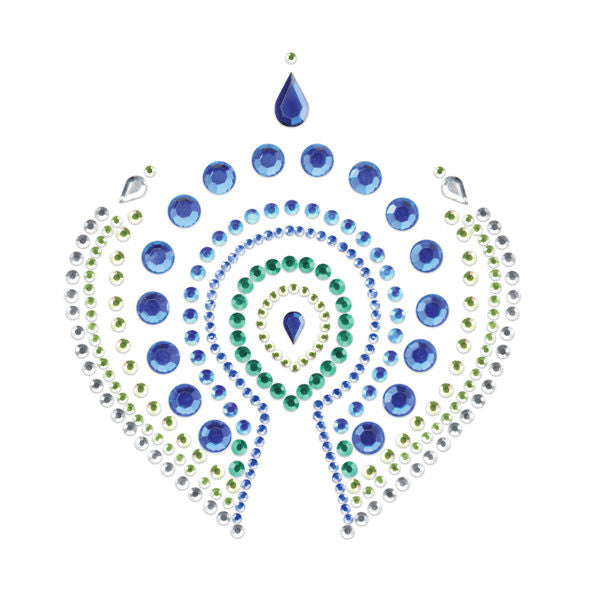 Pendientes de bisutería BIJOUX DESIRE METALLIQUE, estilo INDISCRETOS FLAMBOYANT en azul y verde, con diseño llamativo y brillante.