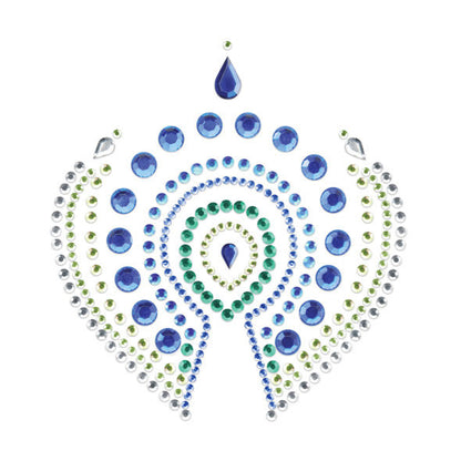 Pendientes de bisutería BIJOUX DESIRE METALLIQUE, estilo INDISCRETOS FLAMBOYANT en azul y verde, con diseño llamativo y brillante.