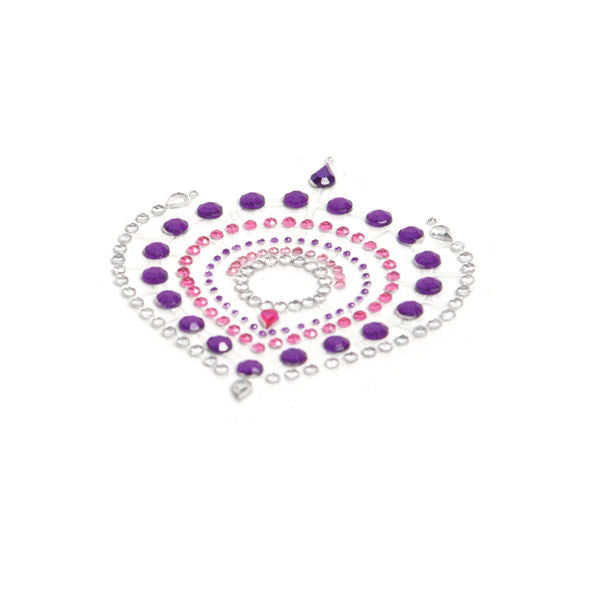 Flamboyant Lila & Rosa jewelry set from Bijoux Desire Metallique displayed on a soft background, highlighting vibrant colors.
