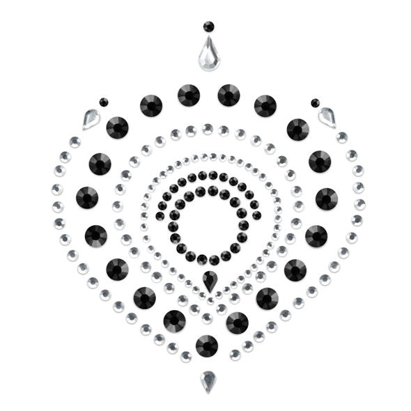 Flamboyant black and silver jewelry set by Bijoux Desire Metallique, featuring intricate designs and elegant detailing.