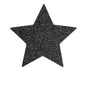 Black star-shaped nipple covers from the Bijoux Flash Collection, featuring a sleek and stylish design.