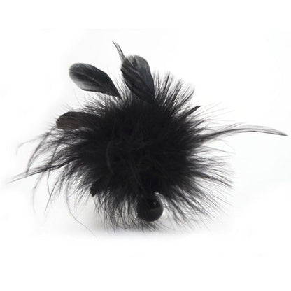 BIJOUX INDISCRETS pom pom feather duster in vibrant colors, showcasing soft feathers and a stylish handle.