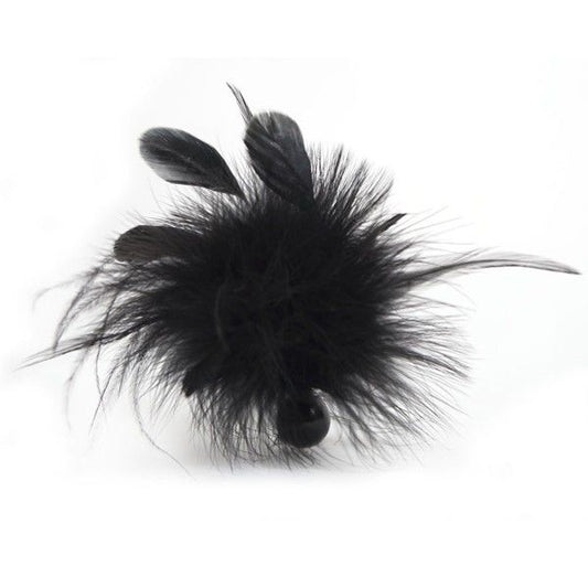 BIJOUX INDISCRETS pom pom feather duster in vibrant colors, showcasing soft feathers and a stylish handle.
