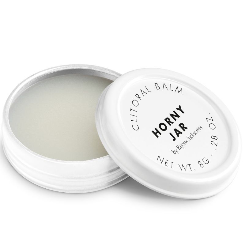 Bálsamo Clitherapy de BIJOUX LOVE COSMETIQUES, en frasco, con ingredientes naturales para potenciar la sensibilidad y el placer.