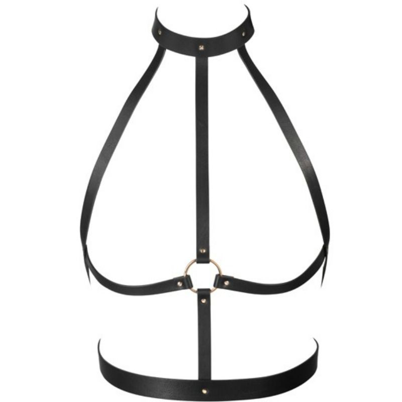 Arnés H negro de la marca Bijoux Indiscrets Maze, con diseño elegante y ajustable para uso personal y de moda.