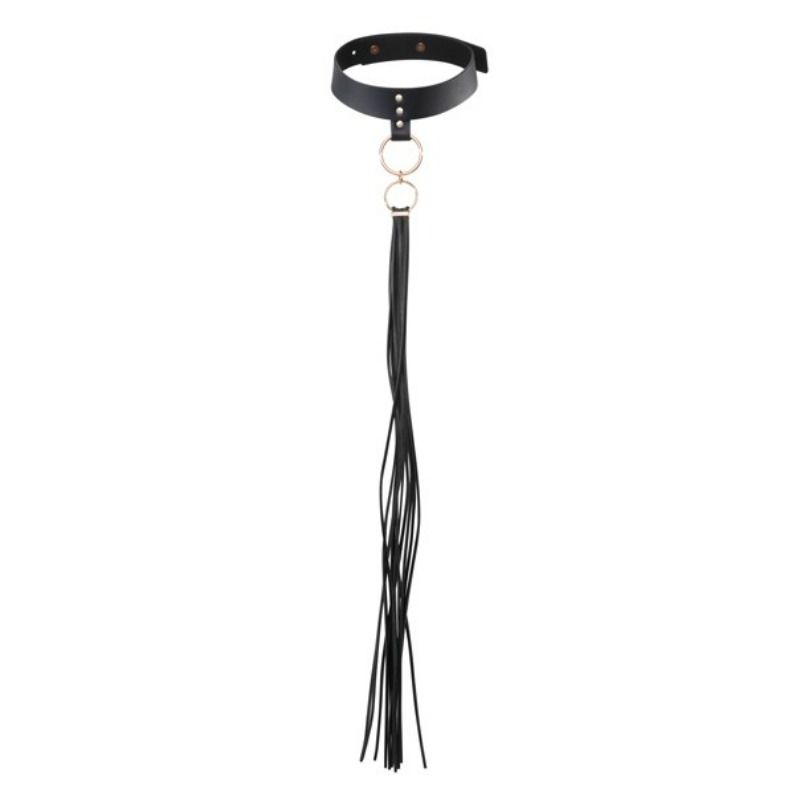 Collar negro con flecos de la marca Bijoux Discrets Maze, accesorio de moda elegante y llamativo para complementar tu estilo.