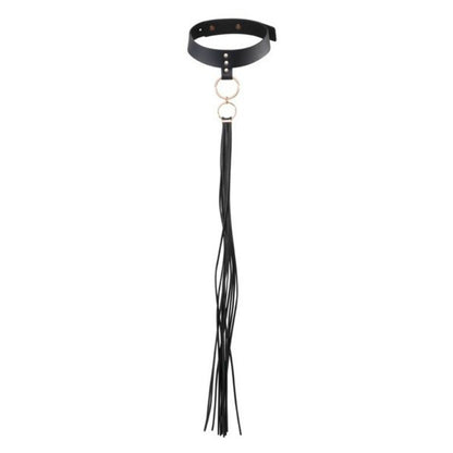 Collar negro con flecos de la marca Bijoux Discrets Maze, accesorio de moda elegante y llamativo para complementar tu estilo.