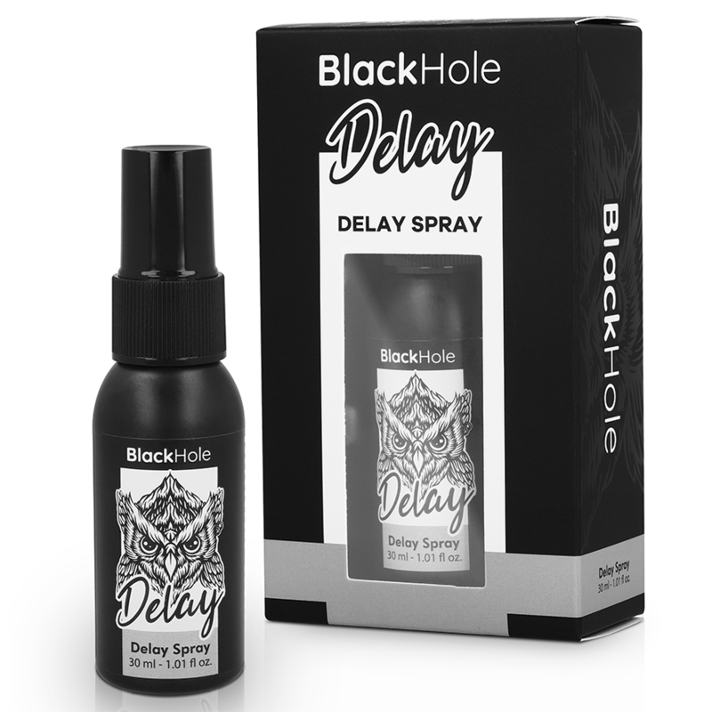 Spray retardante Black Hole Study Forte de 30 ml, envase negro con etiqueta, diseñado para protección y durabilidad en estudios.