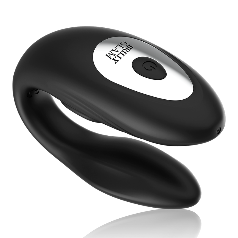 Control remoto para pareja de BRILLY GLAM, con funciones de pulsación y vibración para experimentar sensaciones.