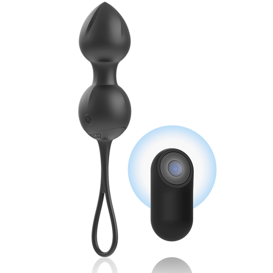 Pelotas kegel vibradoras BRILLY GLAM con control remoto, diseño discreto y ajustable para ejercicios de suelo pélvico.
