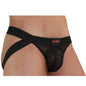 Jockstrap negro de la marca BURN, modelo BURN - 005, con diseño ajustado y cómodo para uso deportivo o personal.