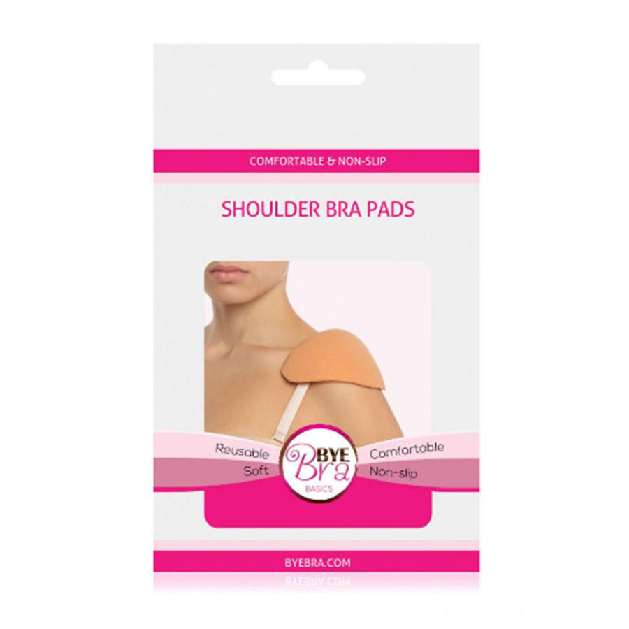 Protectores de hombro beige de BYE BRA para sostenes, accesorios cómodos y discretos para mayor soporte y comodidad.