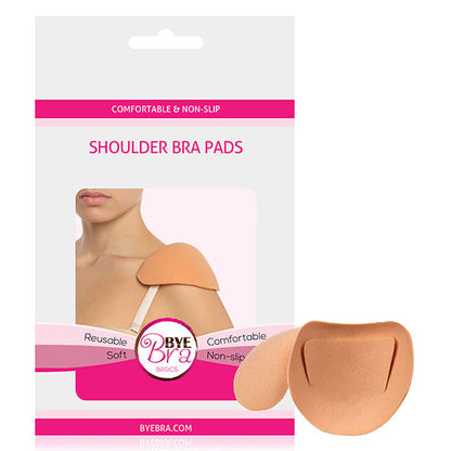 Protectores de hombro beige para sujetador BYE-BRA, accesorios cómodos y discretos para sostén.