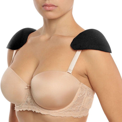 Protectores de hombro sosten negro BYE-BRA, accesorios para comodidad y protección en el sostén.