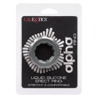 Anillo erecto gris de la marca Calexotics Alpha Erect Ring, diseñado para mejorar la erección y la circulación.