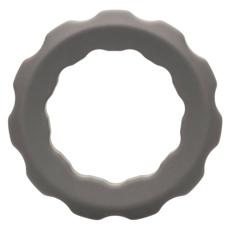 Anillo erecto gris de la marca CALEXOTICS, diseñado para mejorar la firmeza y la duración durante la uso.